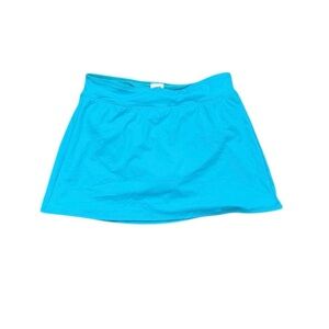 New Women's Lands' End Tummy Control UPF 50 Swim Blue Skirt Size 8